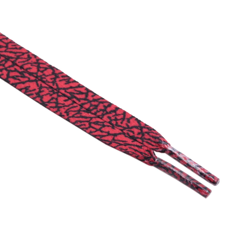 

The elephant skin style flat shoelaces Red and Grey, 10 colors