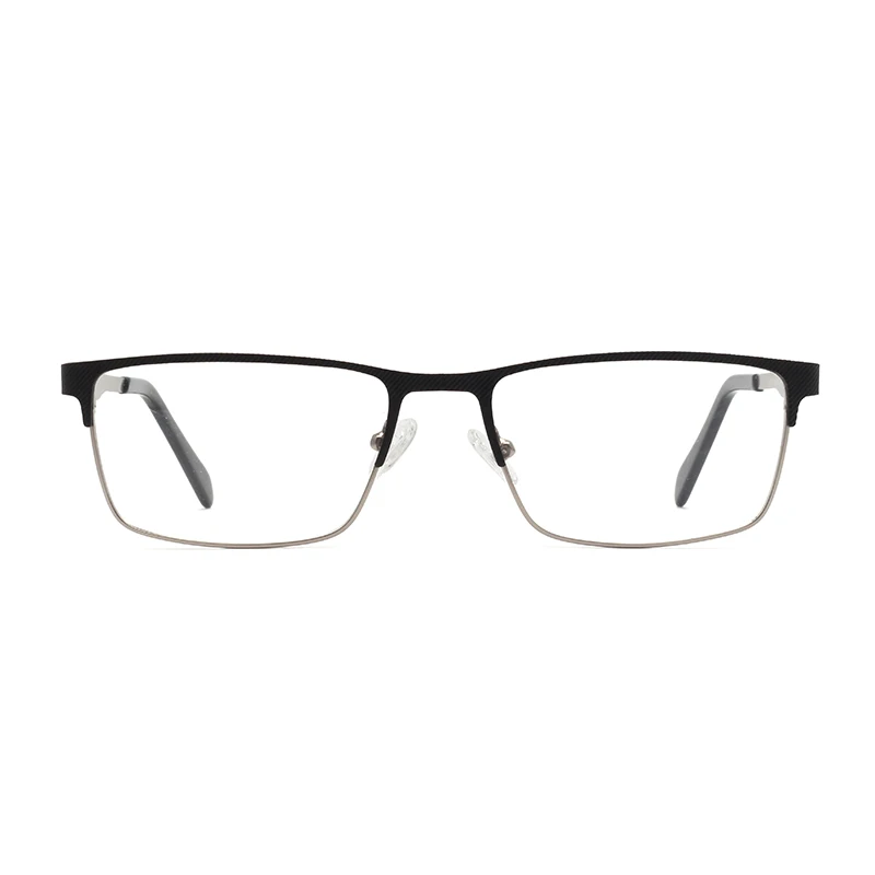 

2022 New Arrival Classical Custom Logo Design Mens Half Rim Metal Optical Frames Glasses Optical Eyewear