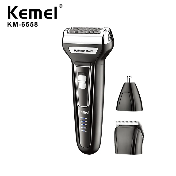 

Kemei km-6558 Professional Electric 3 in 1 Reciprocating Double Net shaver Set Wholesale, Black