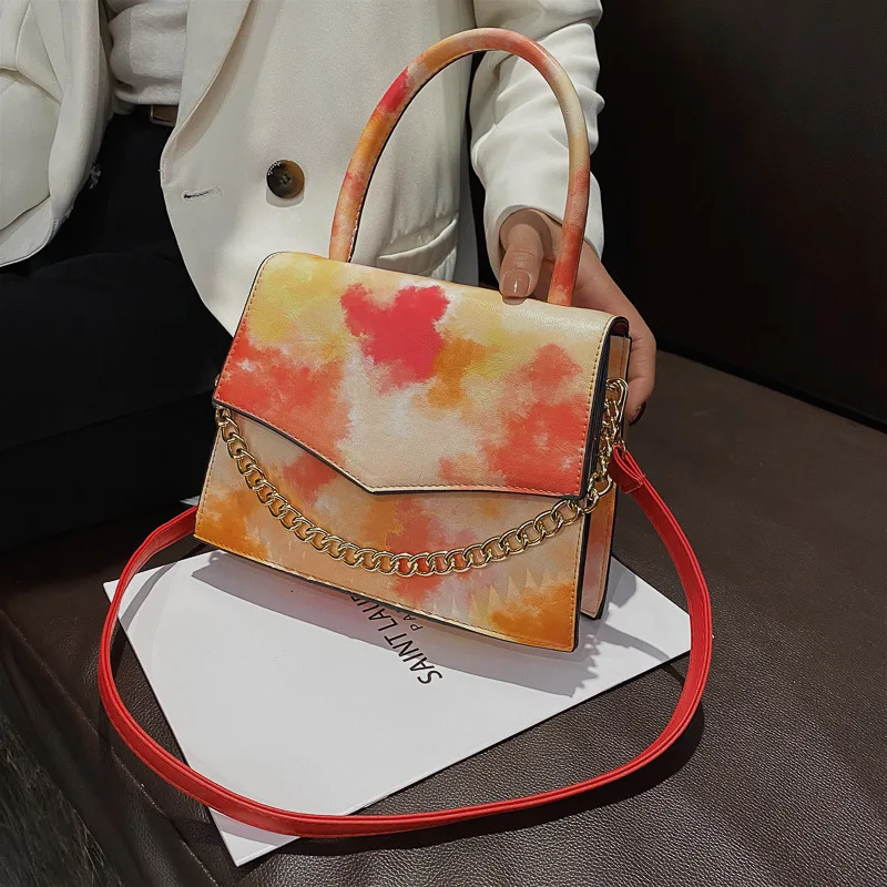 

2021 Hot Sale New Fashion Ladies Crossbody Bags Luxury Leather Bag Gradient Colorful Rainbow Shoulder Bag Fashion Women Handbags, Customizable