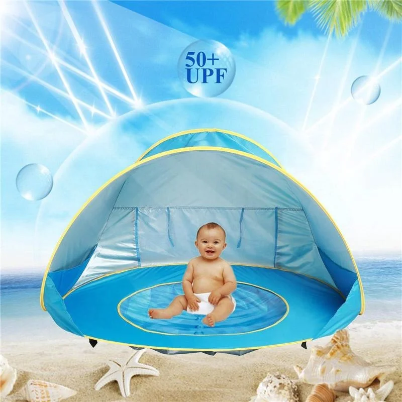 

Baby Beach Tent Children Waterproof Pop Up sun Awning Tent UV-protecting Sunshelter with Pool Kid Outdoor Camping, As the picture