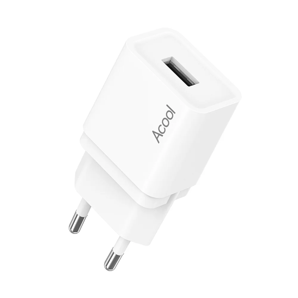 

In Stock 5W Universal USB Ladegerat Wall USB Charger 5V1A Single Port EU Stecker For Smart Phone, White