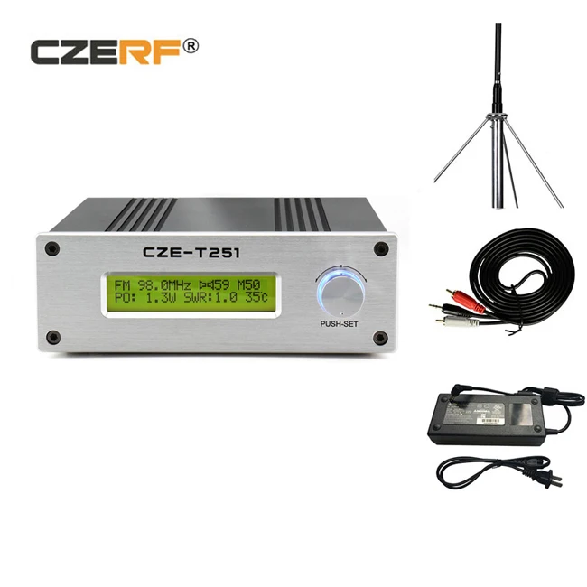 

Free Shipping Transmisor FM de 25 Watts with Antenna, Silver