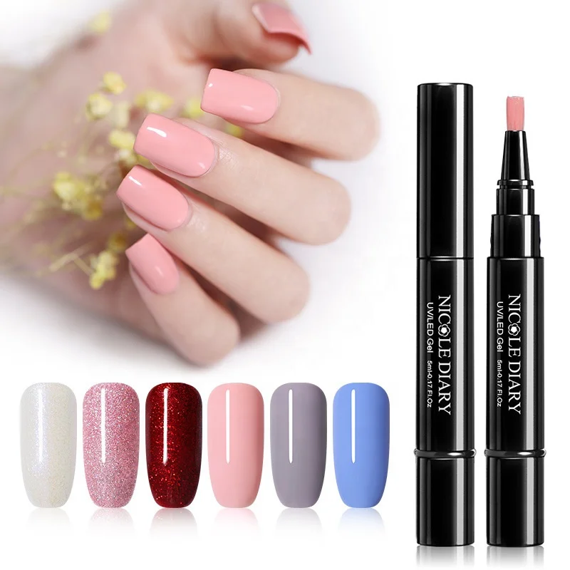 

74 Multi Colors Three-in-one Lazy One Step Phototherapy 3 in 1 Nail Polish Glue Pen for Nail Art DIY Decoration, As picture shown