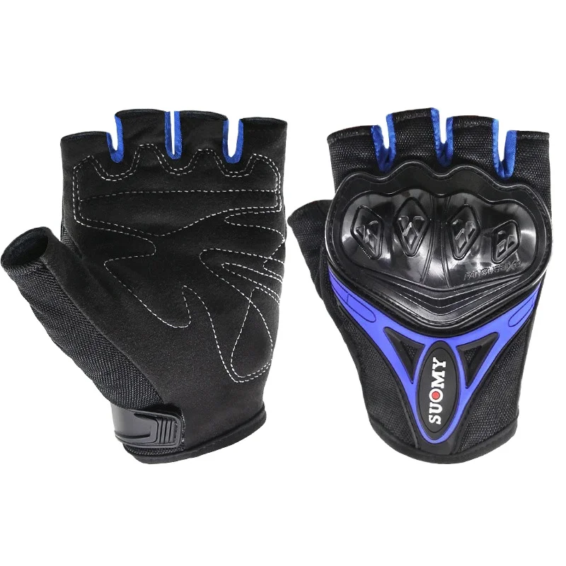 

Outdoor Riding Motorcycle Protective Gloves Simple Style Men Half Finger Fiber Gloves Summer Non-slip Durable Driving Gloves