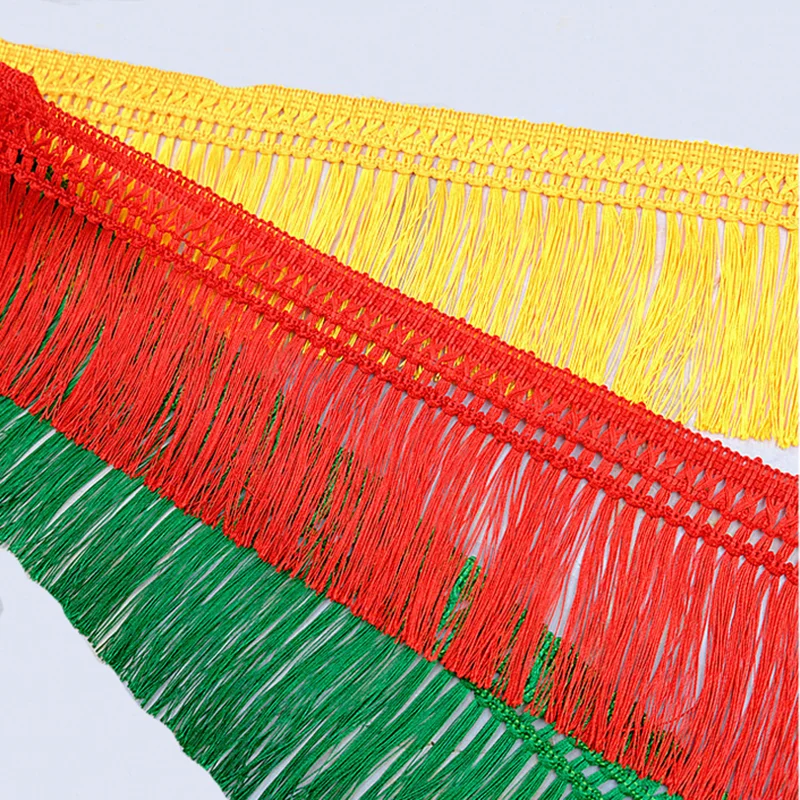 

12m 13cm wide Wholesale Polyester strip tassel fabric trims stage clothes curtain lace row Latin dancewear tassel fringe lace