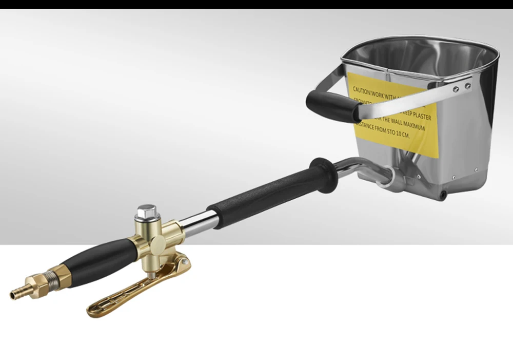 Plaster Hopper Gun Mortar Cement Spray Guns With Bucket Paint Roof