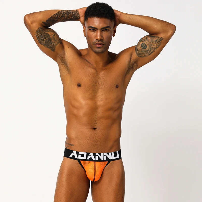 

Male custom brand leather mini soft underwear mens thongs tight and panties