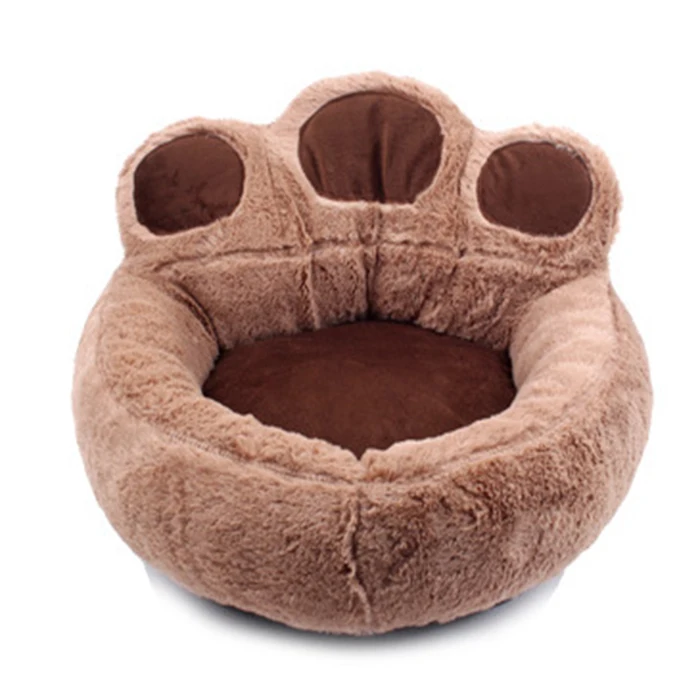 

Pet Bed Removable Cover Paw Shape Dog Bed Round Fashionable Dog Cat Pet Bed, Picture