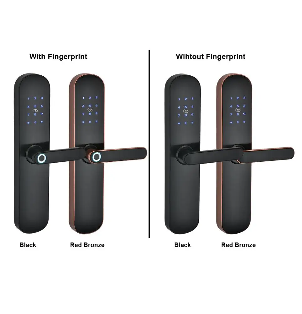 
Yoheen Bluetooth App WiFi Smart Card Digital Code Fingerprint Door Lock for Hotel Apartment Airbnb 