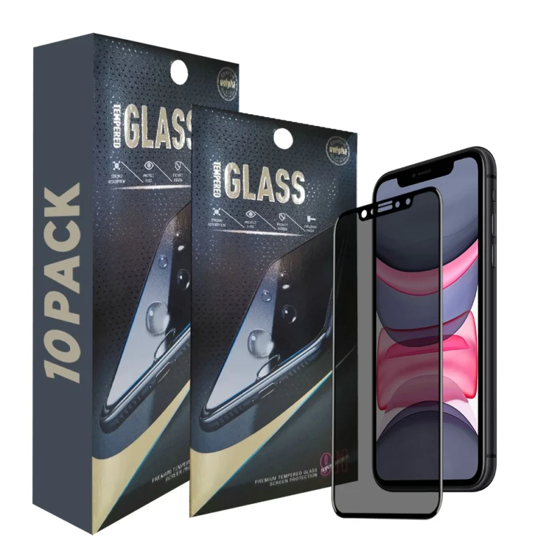 

10 in1 Privacy Anti Spy Glass Screen Protector for iphone 11pro max/xs/xr , For iphone XS max 2.5D Privacy Tempered Glass