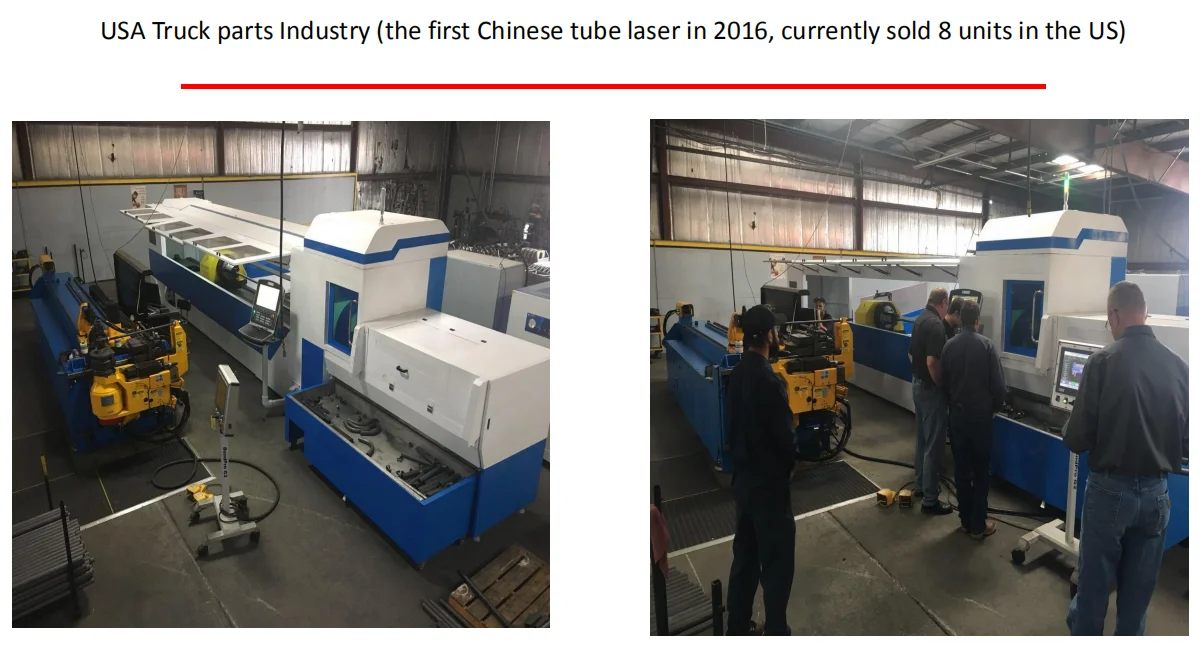 2 kw lazer cutter m1 6m rotary device automatic aluminium profiles square tube pipe cutters h-beams fiber laser cutting machine