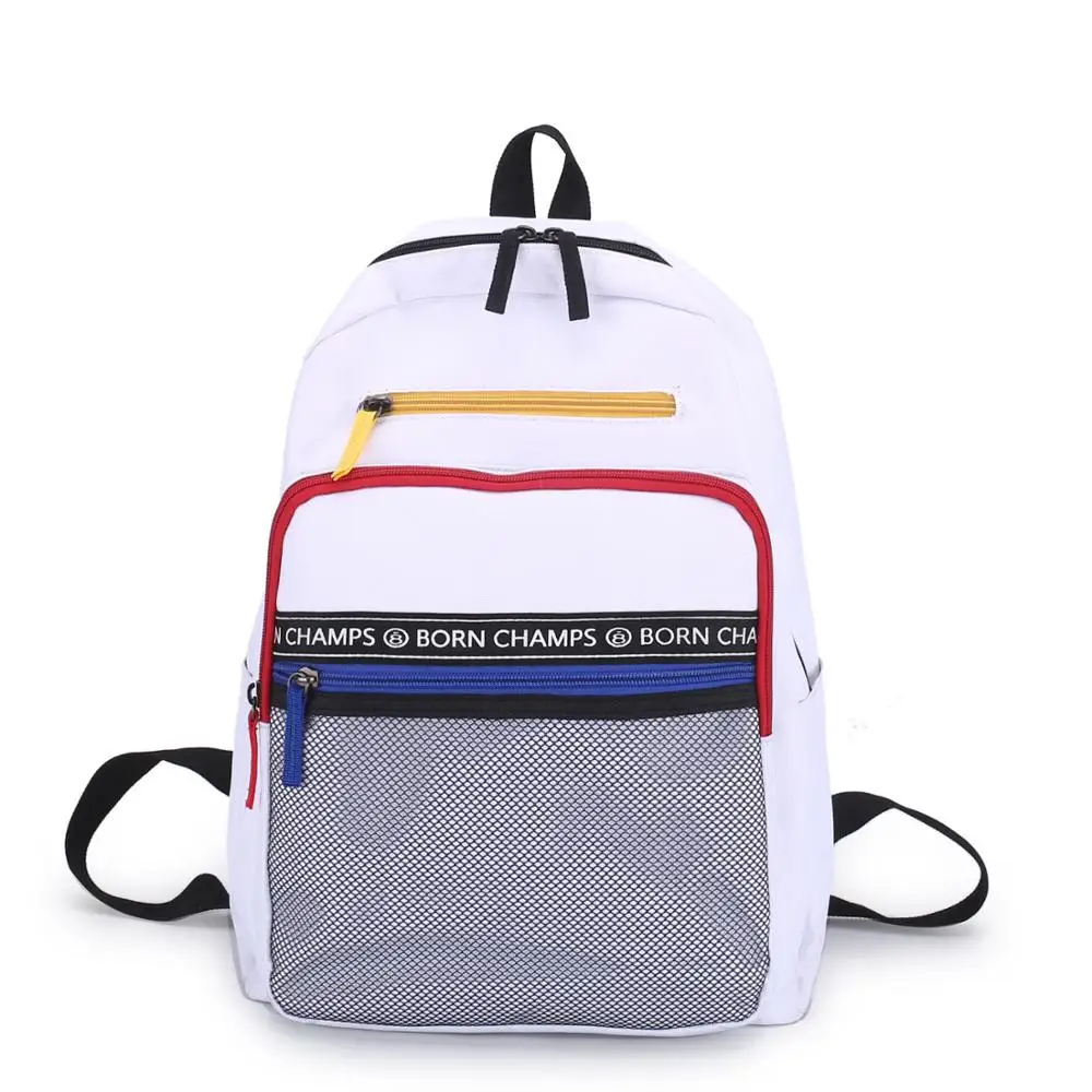 

Customize Hot Sale Fashion Simple Canvas Backpack INS Durable College Large-capacity Youth Student Schoolbag for girls, Red/blue/gray/pink/black/custom made