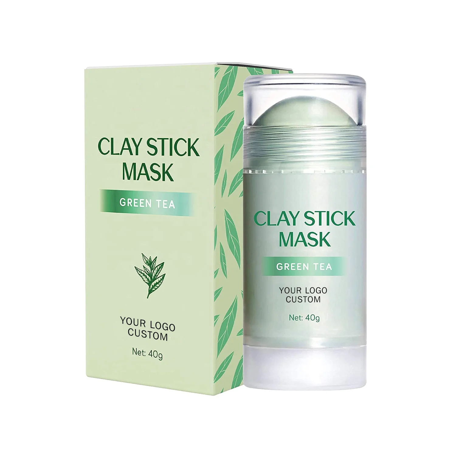 

ODM ODM private label facial skin care fruit organic whitening cleansing purifying face clay green tea mask stick