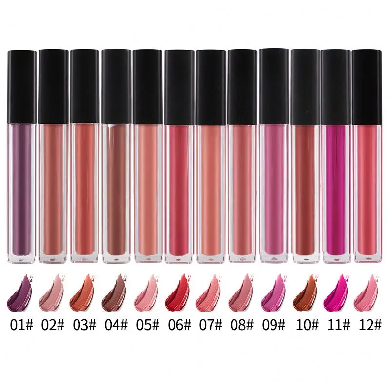

2021 beauty lip gloss cosmetics gloss red liquid lip glaze lipstick, 6 colors