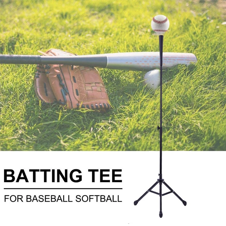 

Wholesale Classic Outdoor Travel Adjustable Baseball Softball Batting Hitting Travel Tee, Black, custom accept