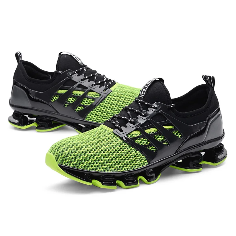 

OEM Male Breathable Mesh Running Shoes Anti Slippery Female Casual Sneakers Blade Athletic Lightweight Basketball Shoes, Red, black, green