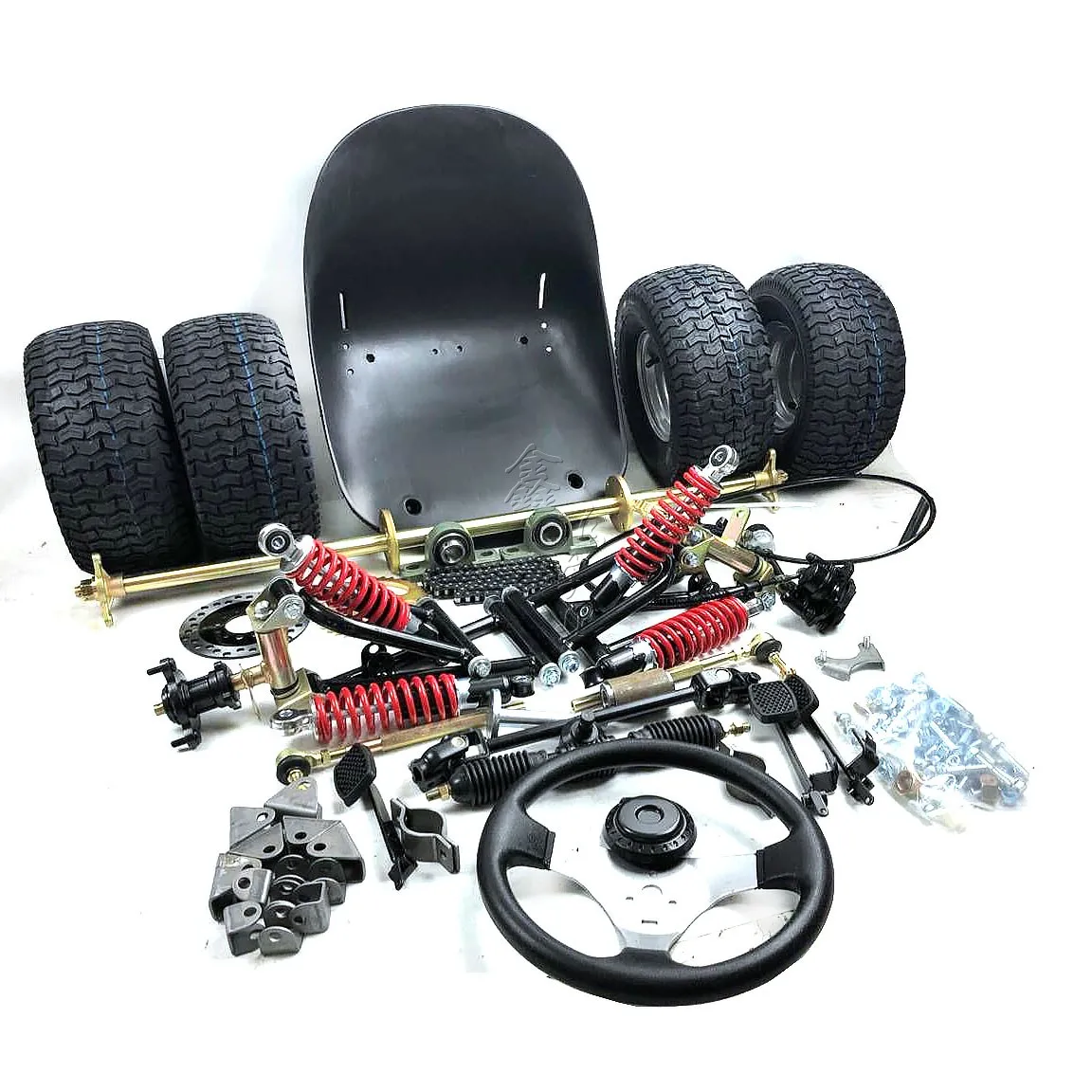 Kart Kit De Conjunto Completo Kart Eje 1m Del Eje De La Rueda Trasera Llanta Neumático Kit De