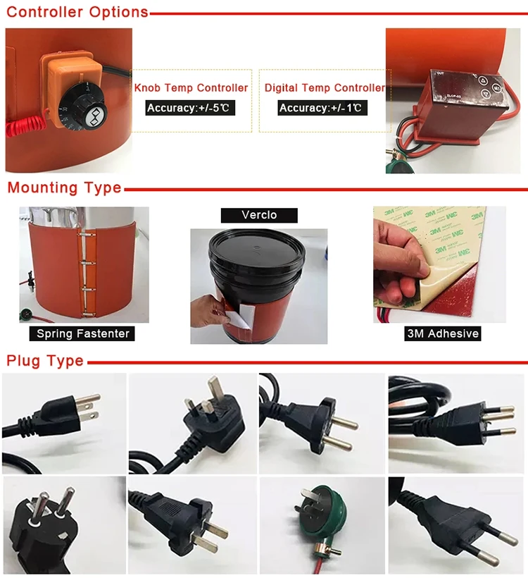 220v Engine Oil Tank Silicone Heater Pad Universal Fuel Tank Water Tank