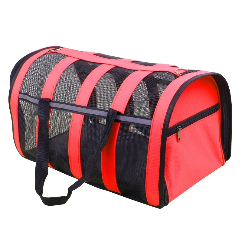 

Airline Approved Pet Carrier Travel Bag Expandable Collapsible Soft-Sided 2 Reflective Tapes Dog Carrier cage for pet