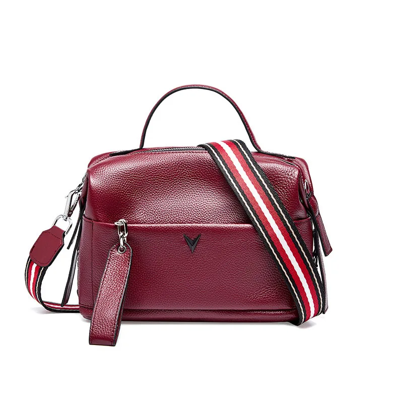 

Wholesale Leather Black Color Hand Bag Luxury Top Grain Leather Handbags For Women Ladies, Black, wine red, bronze, coffee