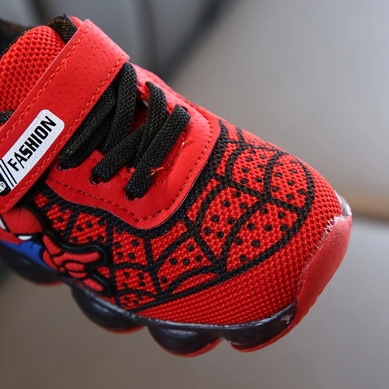 
Manufactory Price Amazon Best Seller kids light shoes hook and loop LED cartoon Boys Shoes 