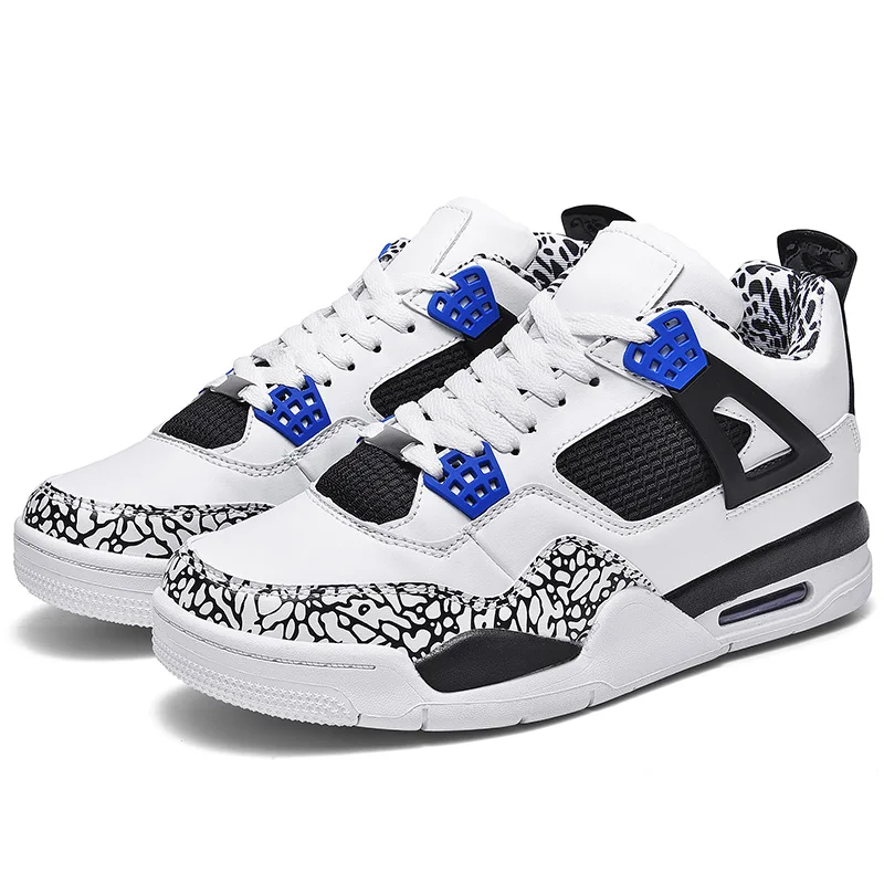 

2020 Quality Custom Brand Logo Air Cushion Sneakers Skateboard Sport Shoes Retro Basketball Shoes Sneakers For Men, Black,white,navy,blue