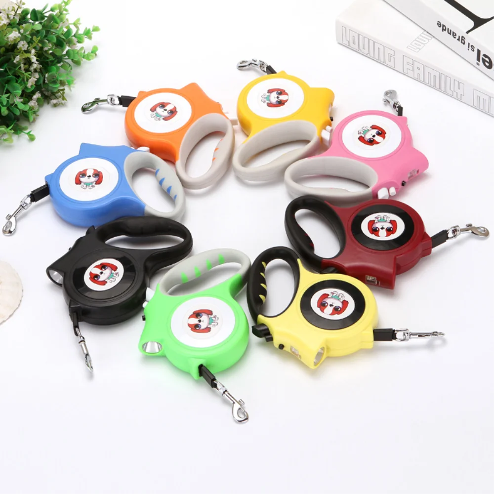 

Pet supplies Customized Logo Dog Walking Belt Retractable tape Leash  For Pet, Black/red/yellow/blue/green/orange/pink