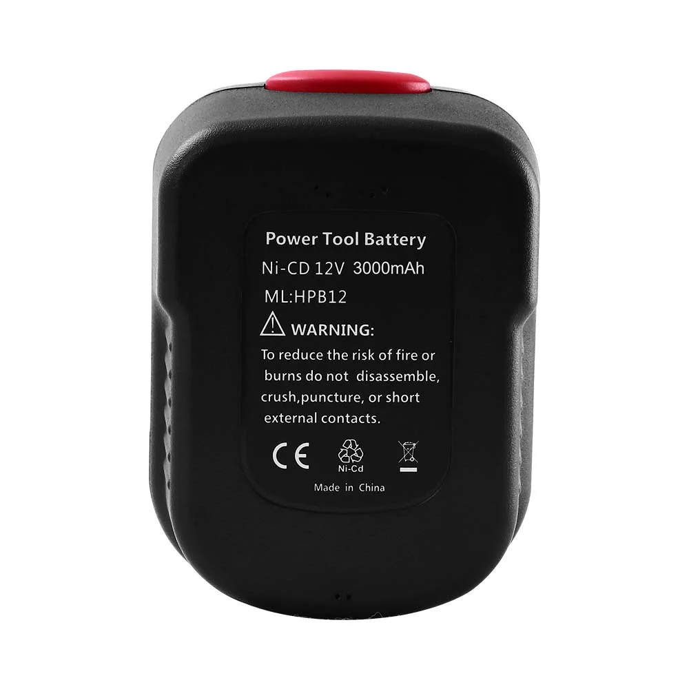 Replacement 12V Battery For Black & Decker - 4800mAh Ni-MH Battery Compatible With HPB12, A12, FS120B Cordless Tools