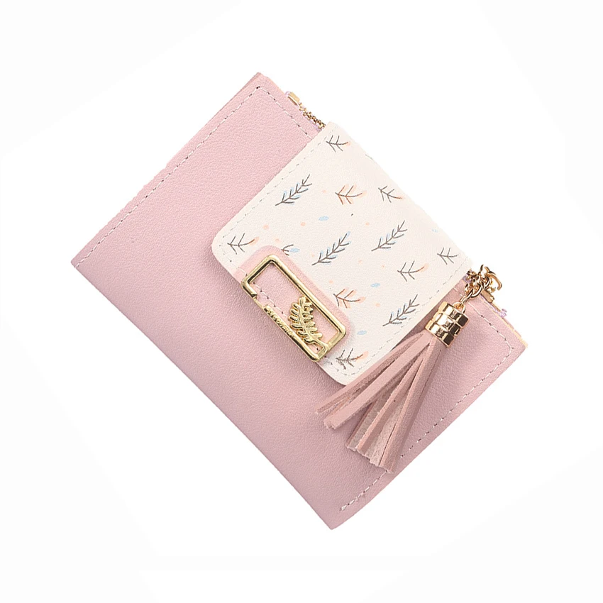 

Hot sale ladies fresh and multi-function wallet minimalist wallet money bags, Khaki gray black purple light-pink dark-pink