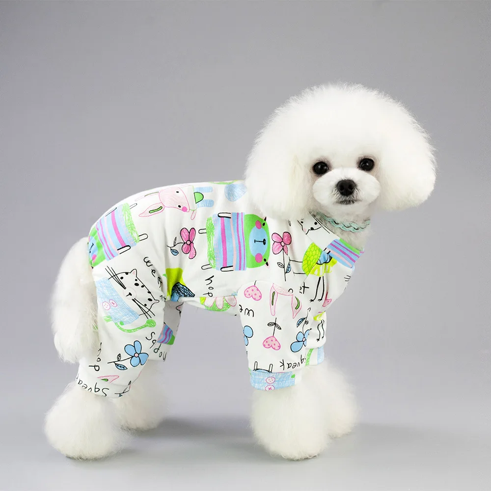 

Drop shipping custom fashion cotton pajama sloth soft warm women dog winter print set pajamas small pet, 5colors
