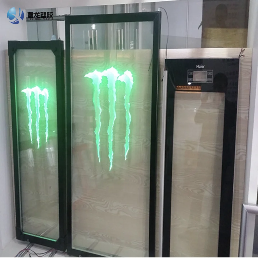 
China Export Commercial American Fridge Freezer LED Aluminium Glass Door 