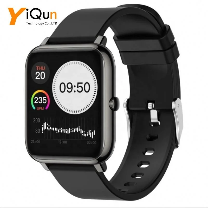 

Cheapest 1.3 inch Custom Dial Display P22 Smart Watch 24-hour Heart Rate Monitoring Support Different Languages Smartwatch, Black blue pink