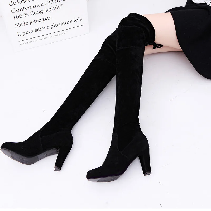 

sh10210a Large size 43 long boots women 2021 winter knee high boots