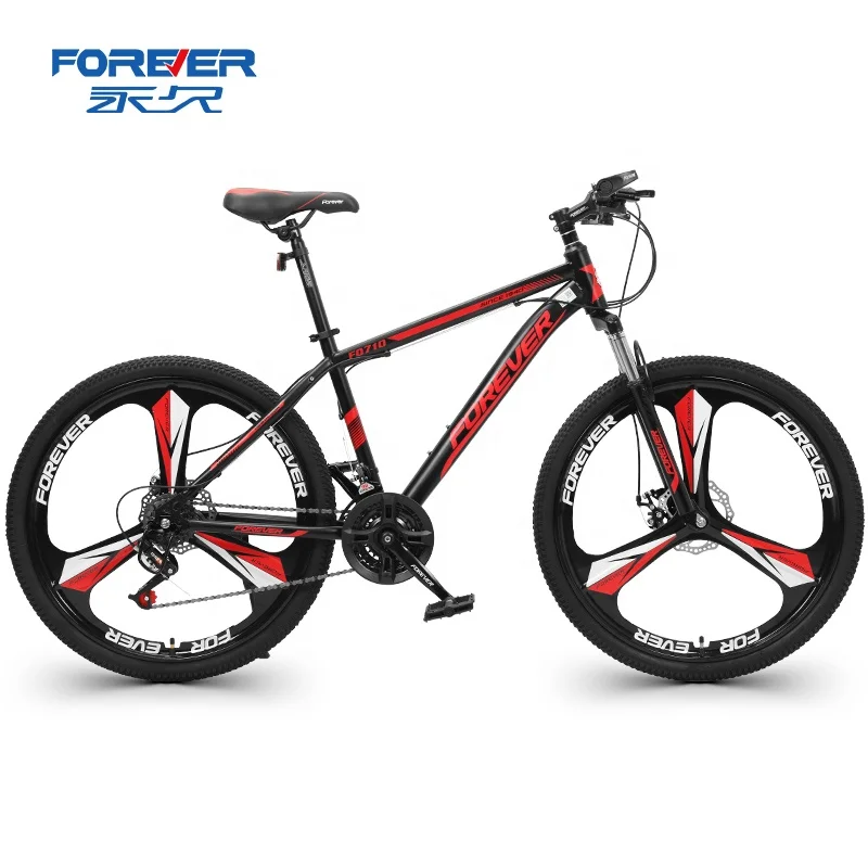 

FOREVER Newly designed mountain bike 24/26 inch 24 speed high carbon steel Frame Shock absorbing Mountain Bike for Men