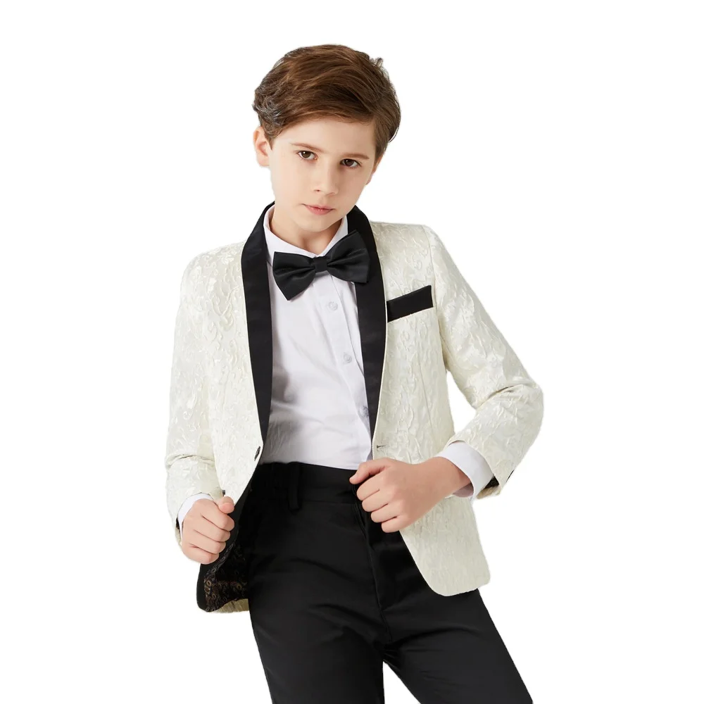 

Fashion Wedding Flower Boys Suits Twinkled Suit Shawl collar Green Fruit Collar Boy's Single Suit Jackets For Wedding