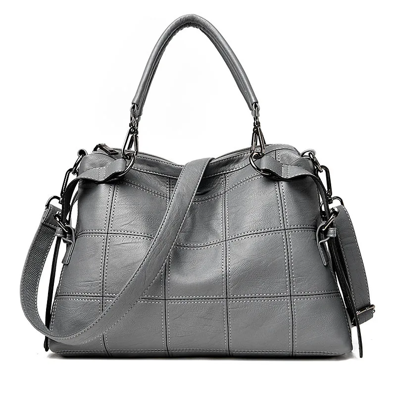 

New European and American fashion women's single shoulder slung soft leather large capacity handbag