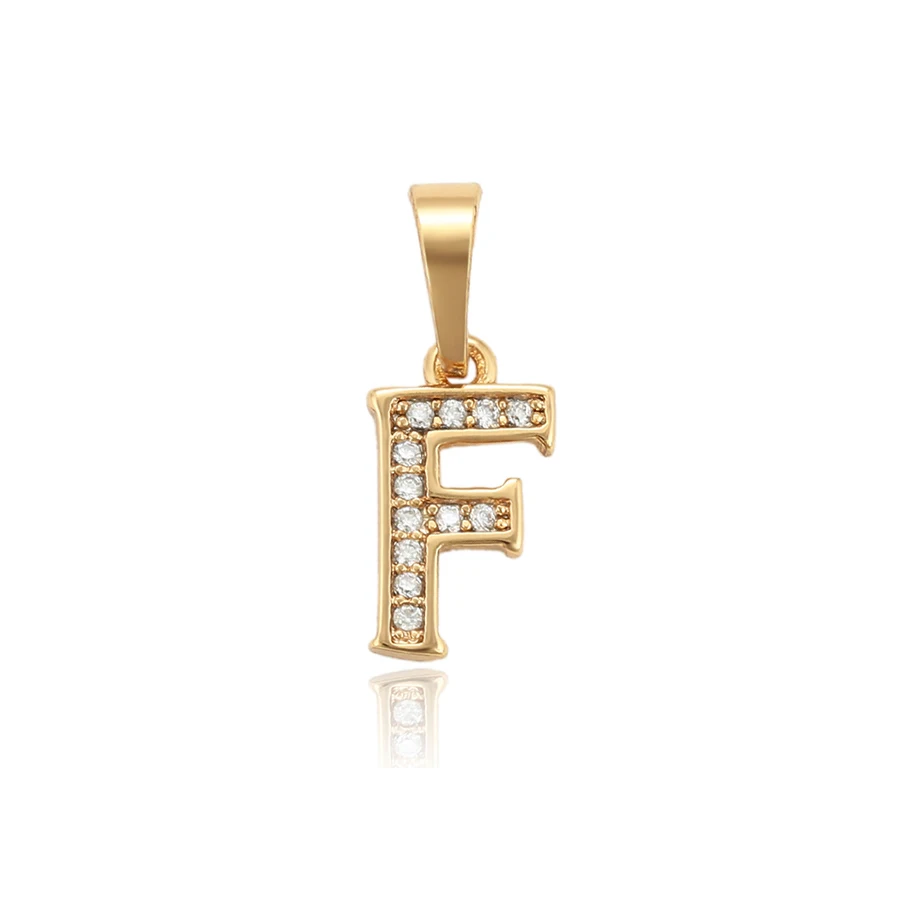 

34250 Xuping cool new fashion Hip Hop Wholesale Letter F Pendant jewelry, White
