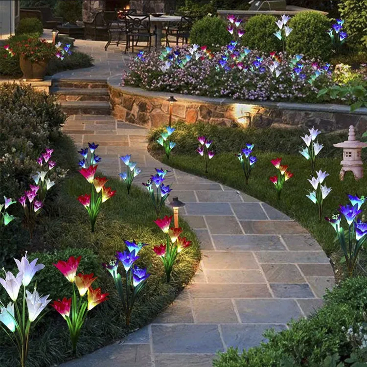 Top Selling 4*led Flower Color Changing Beautiful Decorative Light