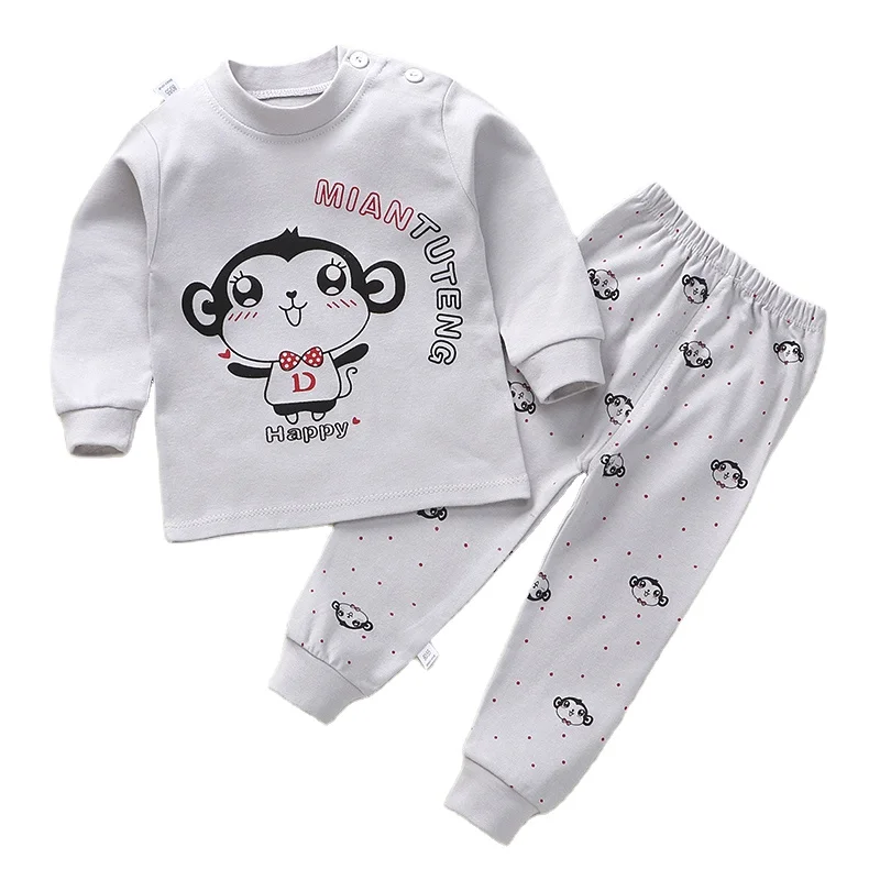 

New autumn/Winter underwear set for boys and girls Pajama home wear set babi clothes