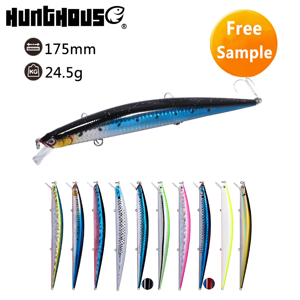 

hunthouse fishing tackle floating minnow bait, 10 colors