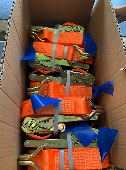 汽车轮子棘轮绑带 2英寸轮胎领带下降货物皮带为汽车运输