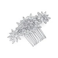 

LUOTEEMI Fancy Flower AAA Cubic Zircon Hair Pins for Woman Classic Antique Style Jewelry Design