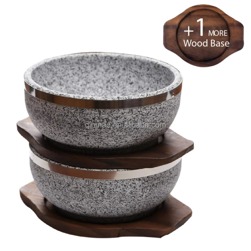 Eco Friendly Natural Stone Pot Korean Cooking Ware, Grey Granite Pots from  China 
