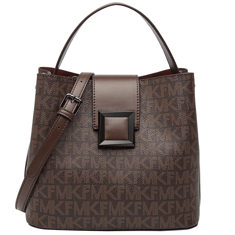 

MK F Luxury Customized PVC Designer Handbags Famous Brands Classical Messenger Bag Women High Quality Bolsos De Mujer, Coffee khaki