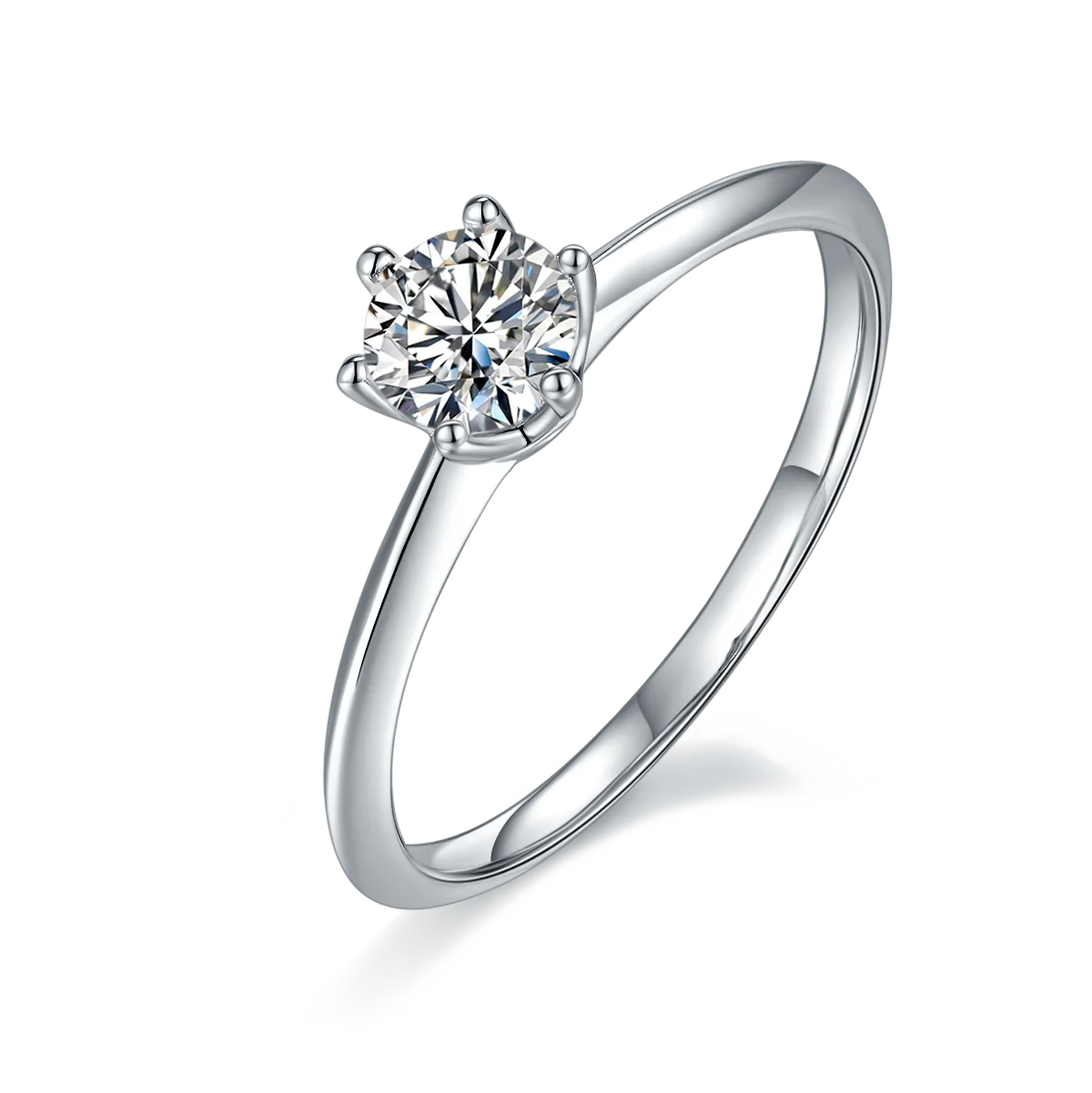 

Fashion Ladies Prong Setting 0.5 Carat Wedding Engagement Moissanite Diamond Wedding Ring