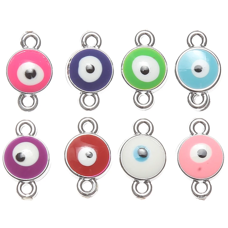 

wholesale New fashion Handmade Making plastic eye connector Charms Mix color connector pendant charms, Picture
