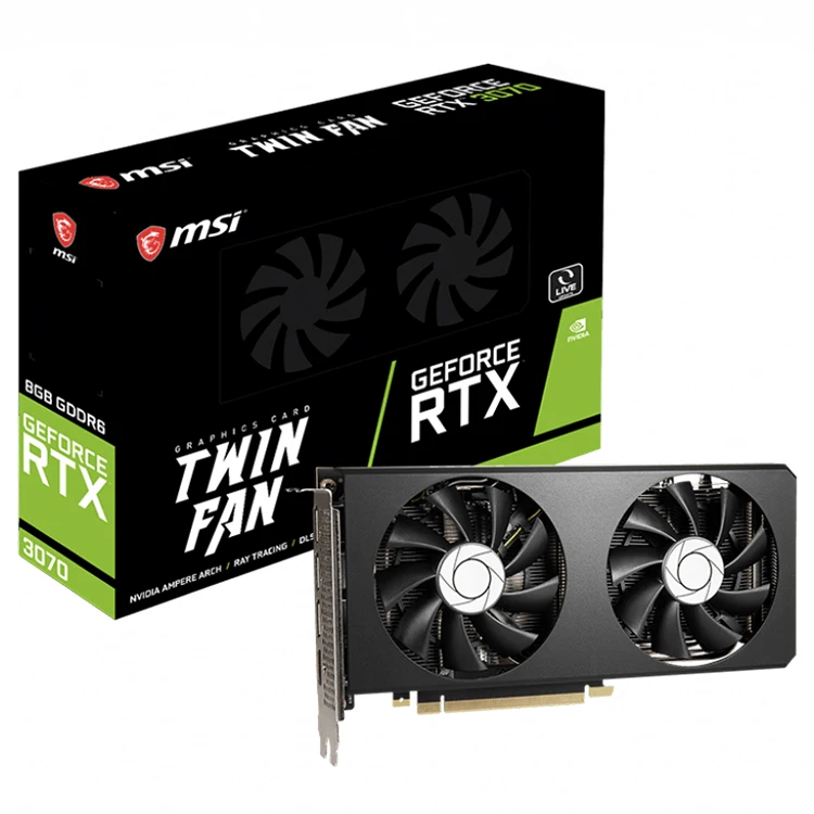 

MSI NVIDIA GeForce RTX 3070 TWIN FAN Gaming Video Card with 8GB GDDR6 Memory Support AMD Ryzen 7 5800X CPU