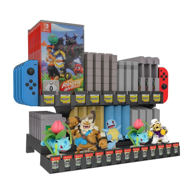 

Black multi-functional game storage and display stand for Nintendo switch