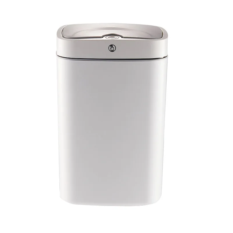 

Contactless Induction Trash Bin Rectangular ABS Plastic Home Smart Trash Can, 4.5gallon/18l Sensor Operated Fast Response